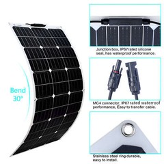 150W 600W 1200W Flexible Mono Solar Panel 12V Portable for RV Camping Home Boat
