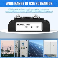 2 Pcs MD 110A (100A)-16 Solar Diode, Anti Reverse Way Diode Use Voltage Range…