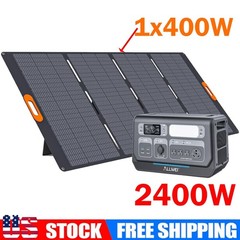 2400W (Surge 4800W) Portable Power Station 2048Wh Generator 400W Solar Panel