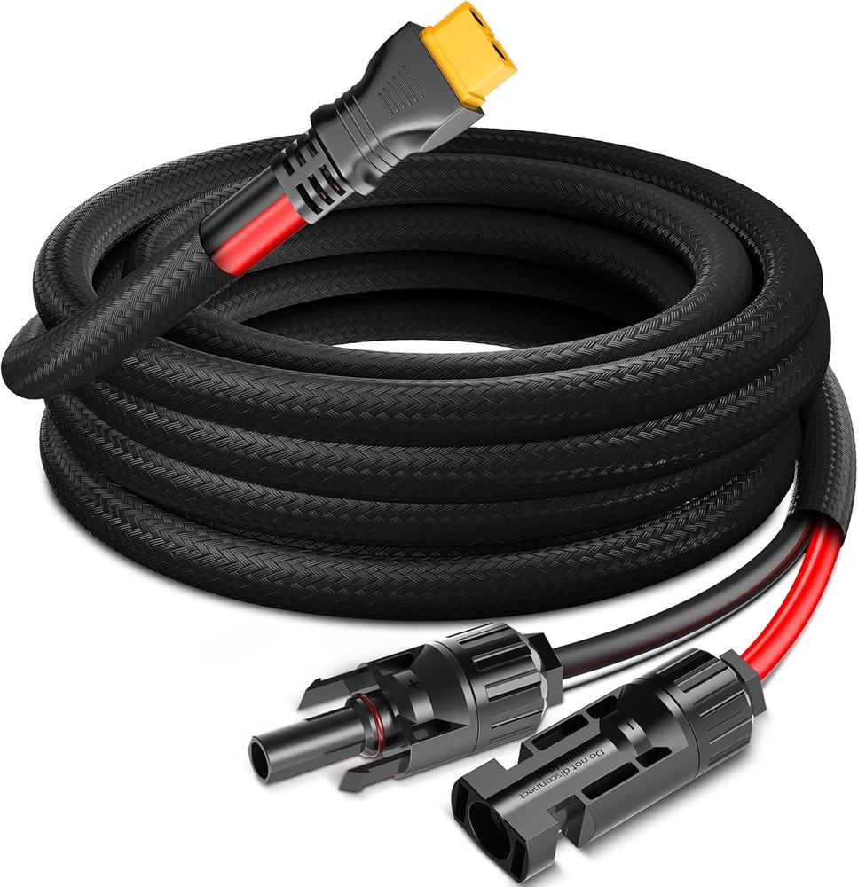 12AWG-25ft Advanced Solar to XT60 Charging Cable,Redesign 12AWG, 25FT-12AWG