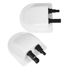 2 Pcs Dual Wire Entry Cable Entry Gland ABS Plastic For Solar Panels