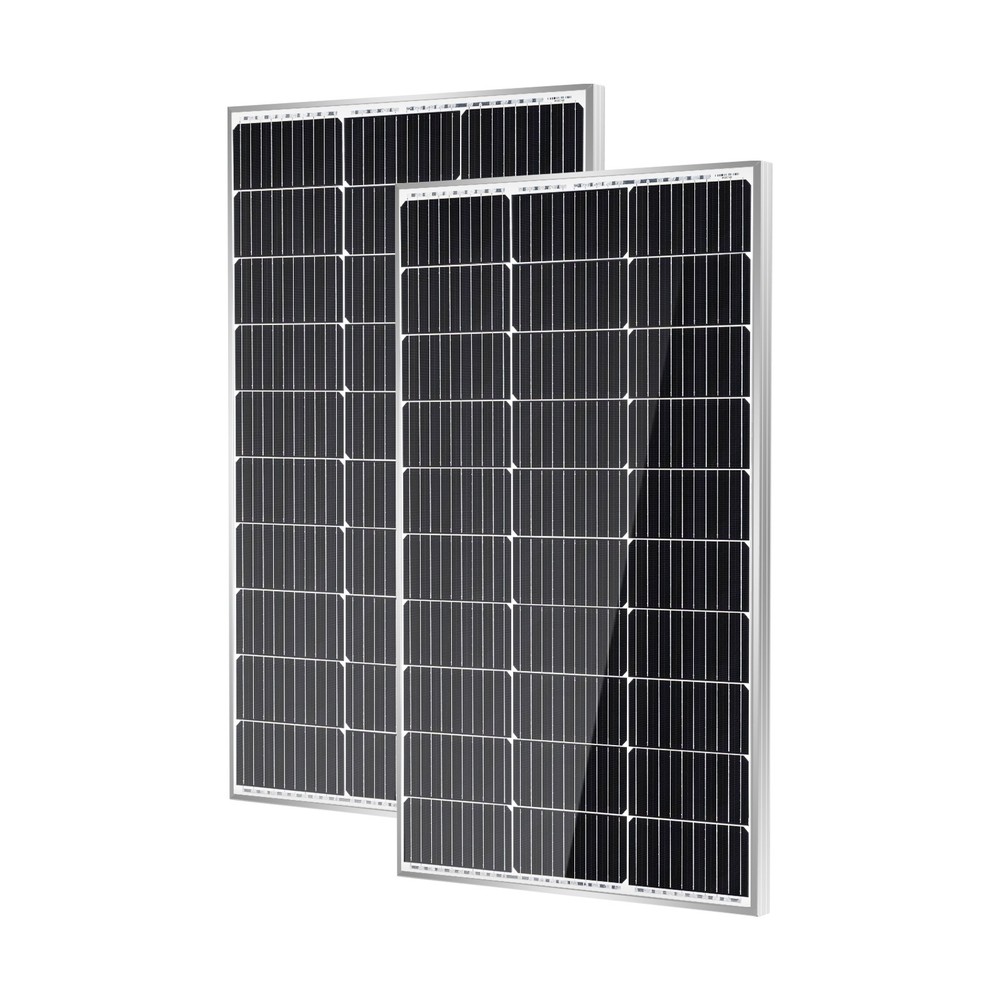 Traver Force 2 packs 100 Watt 12 Volt 9BB Monocrystalline Solar Panel