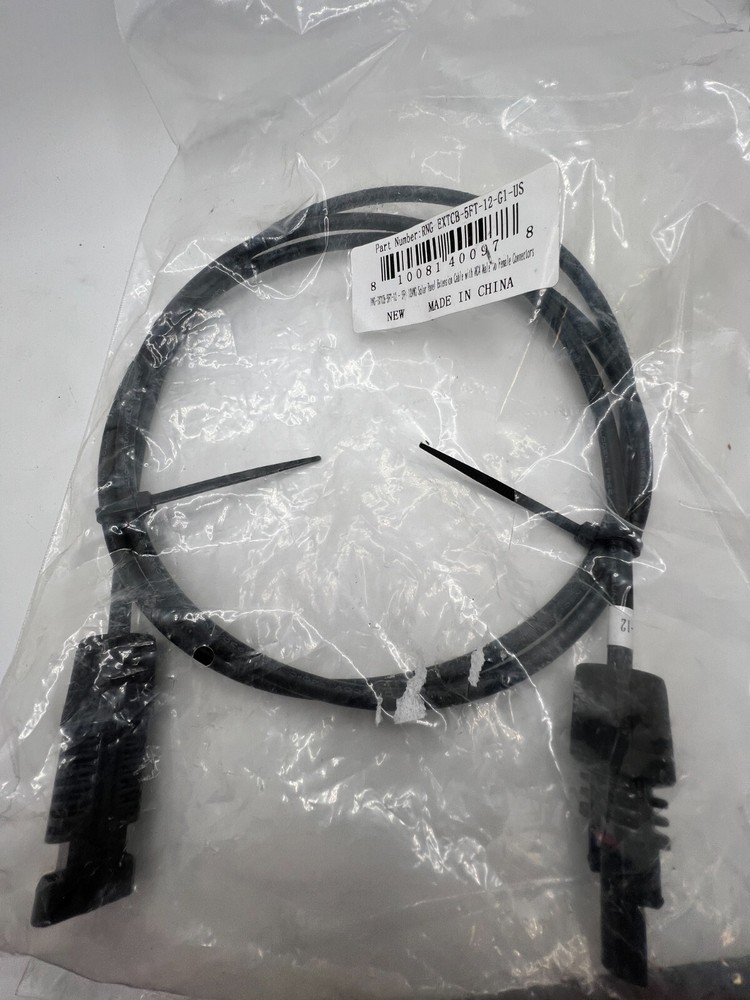 Renogy 5FT 12AWG Panel Connectors Solar Male To Female Connectors Black