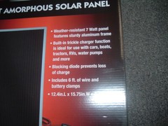 WEL-BILT 7 Watt Amorphous Solar Panel, Battery Clamps, Mounting Kit, For 12 Volt