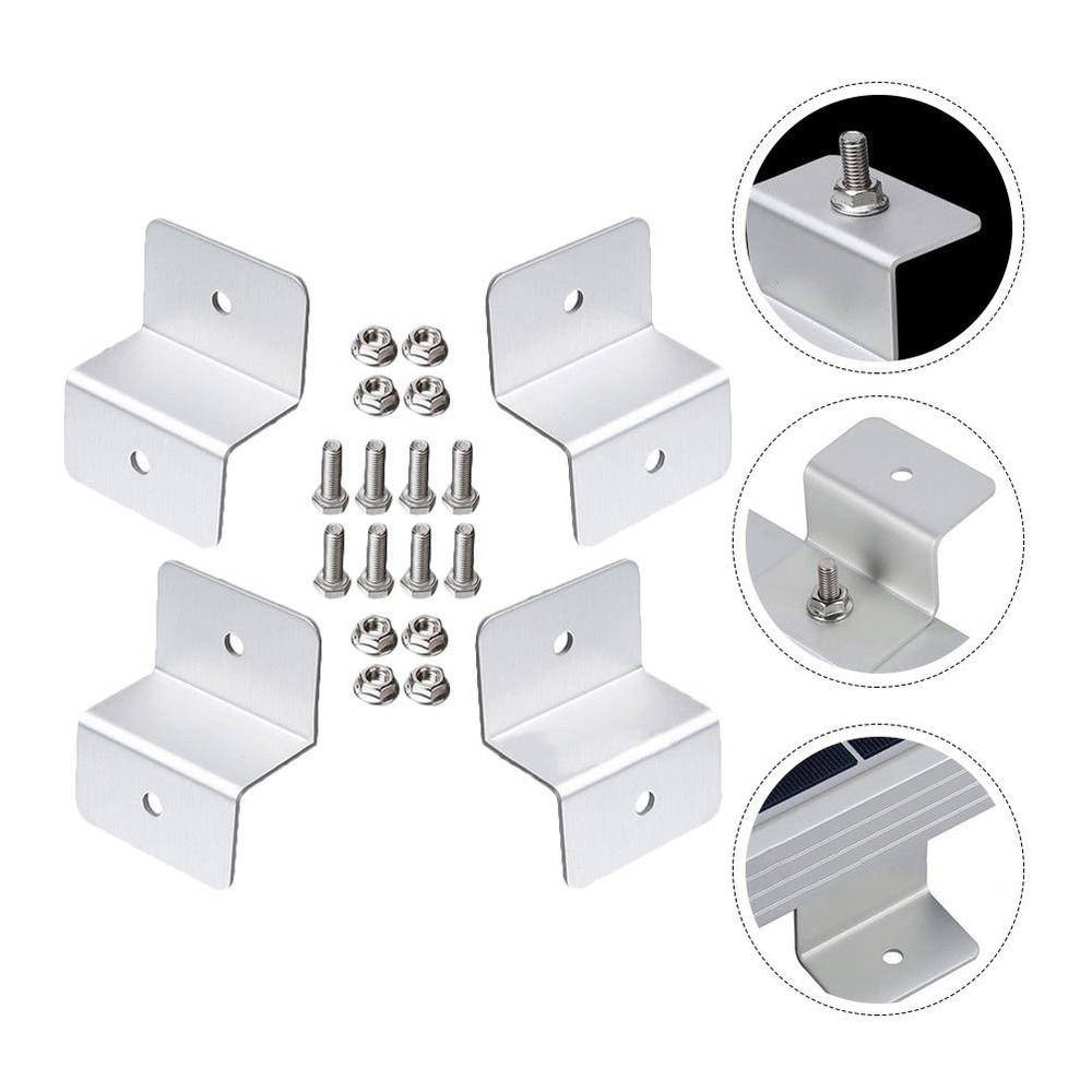 4pcs Solar Panel Mounting Z Support Brackets Boat RV Mounted Solar Panel Racks