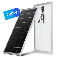 PFCTART 200 Watt 12V Monocrystalline Solar Panel for Battery Charger RV PV Power