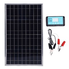 Solar Panel Controller Kit 100W Aluminum Frame Solar Panel Charger And 12V