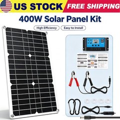 400W Mono Solar Panel Kit w/100A Controller 12V Waterproof RV Camping Power