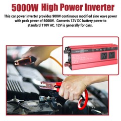 5000W 110V Power Inverter Solar Generator With 400W Solar Panel Home Complete