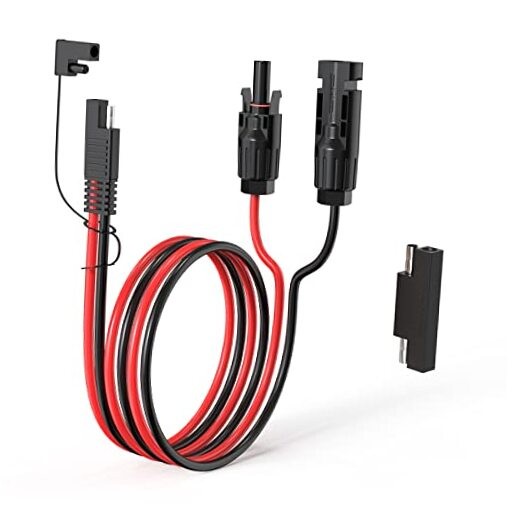 Solar Connector to SAE Adapter 2 3.3 10 20 35 50 FT SAE Solar Panel 10AWG 2FT