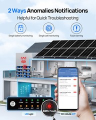 12V 150Ah LiFePO4 Battery Status Indicators Bluetooth Portable Boat RV Solar