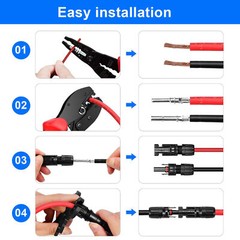 Waterproof Male Female M/F Wire Cable Connector Set Solar Panel 5-20 Pairs