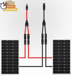 Solar Connectors Y Branch Parallel Adapter 10AWG Cable (Red & Black) 💪