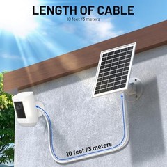7W Solar Panel for Ring,Solar Charger Works for Ring, Stick Up Cam,Stick Up