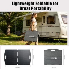 100W Portable Solar Panel for Power Station, Foldable Solar Panel 23.5% Mono
