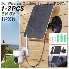2PCS 3W 5V IP Security Camera Charger Solar Panel Charger For Outdoor