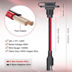 Weatherproof Rectangular Power Socket Sidewall Port, Quick Connect, IP67, 1.15FT