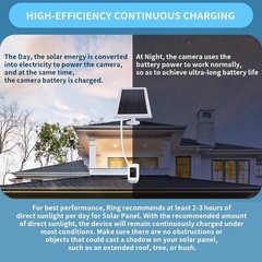 2 Pack 5W Solar Panel for Battery Security Camera 10FT Cable USB-C DC