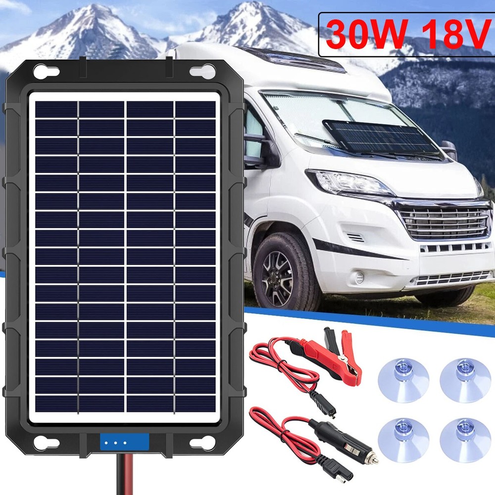 30W 18V Solar Battery Charger Solar Panel Trickle Charging Kits for Car Boat RV
