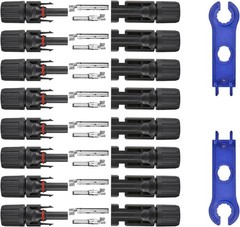 Versatile 16 PCS Solar Cable Connectors, Easy Install with 2 Spanners Included