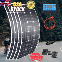 Flexible Solar Panel Kit PWM Controller 12V/24V Battery Charger DC- AC Inverter