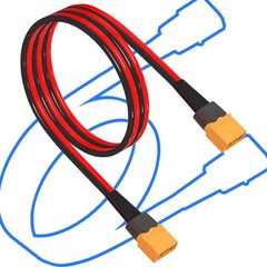 Male XT60 to Male XT60 Connectors Cable Connection Line 12AWG Converters Cord