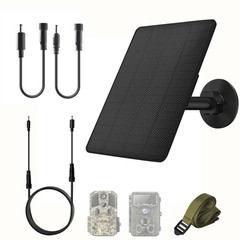6W Solar Panel for Trail Cameras, 6V/9V/12V Solar Battery Charger Kit Built-i…