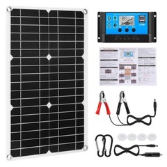 20W Solar Panel 12V Trickle Charger Battery Charger Kit Maintainer Boat Car RV