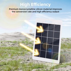 10W 5V Portable Mono Solar Panel Kit For Hiking Phone Charger Battery USB Port
