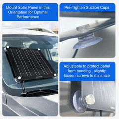 ECO-WORTHY 10W 12V Solar Battery Charger Trickle Maintainer Kit for Car | Waterp