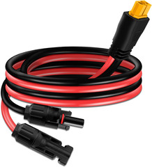 Solar Panel Cable Extension Wire 10AWG Heavy Duty Solar Charger Cord 3.4Ft