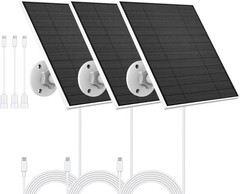 5W Solar Panel for Security Camera IP65 Waterproof with 9.8ft Cable Wall Mount