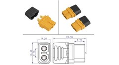 10AWG 2FT Solar to XT60 Cable Adapter Portable Power Station Generator Connector