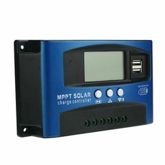 Solar Panel Regulator MPPT Dual USB 12V-24V Auto Focus Charge Controller 30A UE