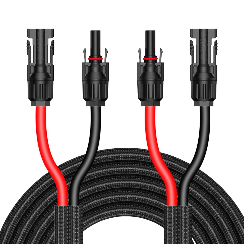 33Ft 10AWG Solar Cable Extension with Protection Cover, Solar Wire with