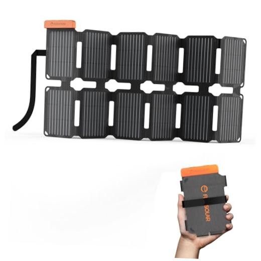 36W Ultra-Portable Solar Panel Charger with Quick Charge, USB-A & USB-C E-36W