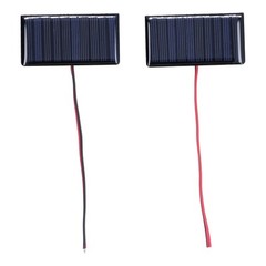 2Pcs Solar Panel Module Polysilicon Micro Mini Glue Power Solar Cells New