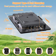 Trail Camera Solar Panel,6W Solar Battery Charger Kit 6V/2A 9V/1.5A 12V/1A with