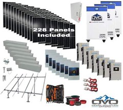 125KW Complete Offgrid Solar Kit + 7x 15K Sol-Ark Inverter + 3x 32kWh OMO 48V Fr