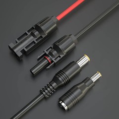 Solar Panel Connector to DC 8mm Adapter Extension Cable 16 AWG with DC Adapter