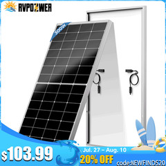 300W Mono Solar Panel 10BB 12V Efficiency 26.5% Charging RV Camping Home Boat