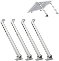4 Pack Adjustable Solar Panel Tilt Mount Brackets with 17-28″ Foldable Tilt Legs