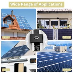 10pcs Solar Panel Mid Clamps – Aluminium T-Shaped Mounting Brackets for Metal &
