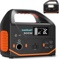 300W Portable Power Station 266Wh Solar Generator W/ 7 Outputs & Dual USB-C PD