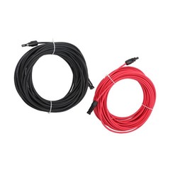 4mm² 20M Solar Panel Extension Cable Black+Red with M4 Connector for RV/Boat