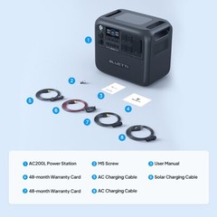 BLUETTI AC200L 2400W 2048Wh Portable Power Station+200W/350W Solar Panels