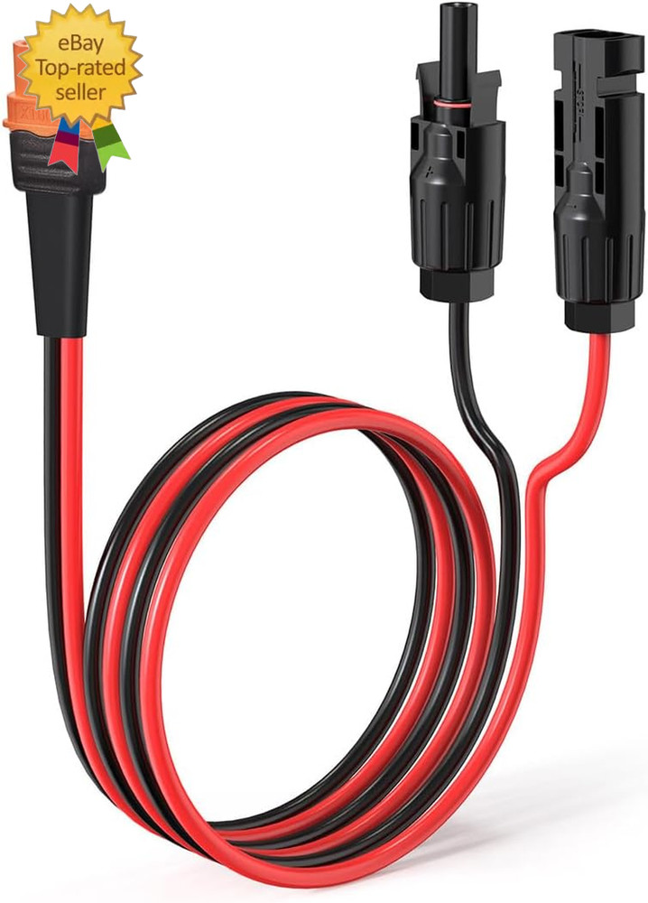 Solar to Xt60I Cable 10AWG 2FT for Portable Power Station | Xt60I Solar Charging