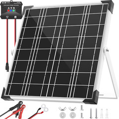Mantenedor Del Cargador De Bateria Solar 20 W Y 12 V Impermeable Para Coche