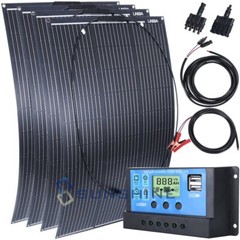 Flexible 400W Mono Solar Panel 12V Power Portable Camping Home RV Battery Charge