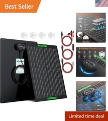 Waterproof 50W 12V Solar Battery Charger with UltraSmart MPPT for RV & Marine